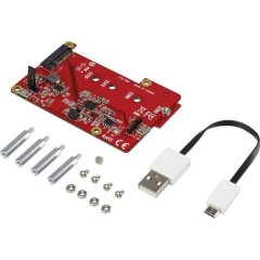 Shield convertitore USB/mSATA Adatto per: Raspberry Pi
