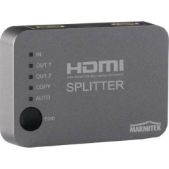Split 312 2 Porte Distributore, splitter HDMI Predisposto alla riproduzione 3D 3840 x 2160 Pixel Argento