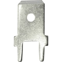 Linguetta piatta terminale Larghezza spina: 6.3 mm 180 ° Non isolato Metallo 100 pz.