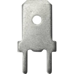 Linguetta piatta terminale Larghezza spina: 6.3 mm 180 ° Non isolato Metallo 1 pz.