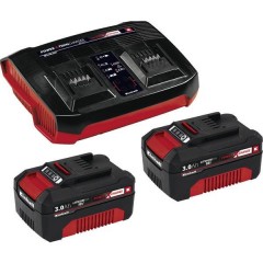 Power X-Change 2x 3Ah & Twincharger Kit Batteria dellutensile e caricabatterie 18 V 3 Ah Li-Ion