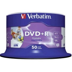 DVD+R vergine 4.7 GB 50 pz. Torre stampabile