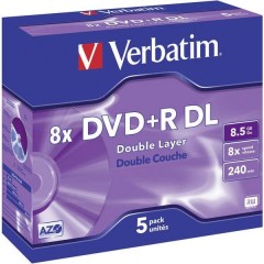 DVD+R DL vergine 8.5 GB 5 pz. Jewel case