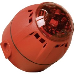 Segnalatore combinato LED Chiasso Razor Rosso Luce flash, Tono continuo 12 V/DC, 24 V/DC 100 dB