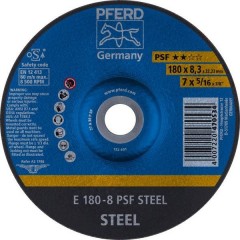 Psf Steel Disco di sgrossatura con centro depresso 180 mm 22.23 mm 10 pz.