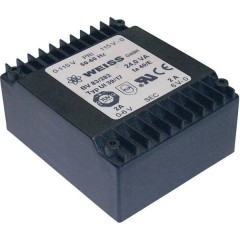 Trasformatore per PCB 2 x 115 V 2 x 15 V/AC 24 VA 800 mA