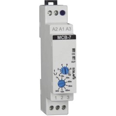 MCB-7 Relè temporizzato Monofunzionale 24 V/DC, 24 V/AC, 230 V/AC 1 pz. Intervallo di tempo: 0.1 s - 30 h 1