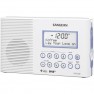 Sangean H-203D Radio da bagno DAB+, FM torcia elettrica , impermeabile Bianco
