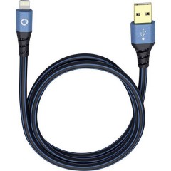iPad/iPhone/iPod Cavo dati/Cavo di ricarica [1x Spina A USB 2.0 - 1x Spina Dock Lightning Apple] 3.00 m Blu, Nero 