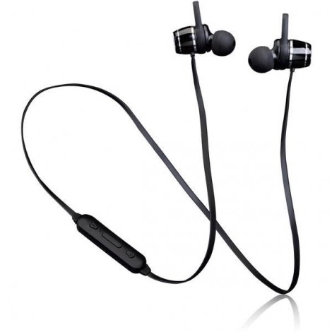 Lenco EPB-030BK Bluetooth Sport Cuffie auricolari Auricolare In Ear headset con microfono, Resistente al sudore Nero