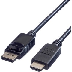 DisplayPort Cavo 1.00 m Schermato Nero [1x Spina DisplayPort - 1x Spina HDMI]