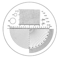 Scala di precisione per lenti dingrandimento Lente: (Ø) 23 mm