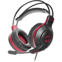 SpeedLink CELSOR Cuffia Headset per Gaming 2x 3.5 Jack (Cuffia/Mic.) Filo Cuffia Over Ear Nero/Rosso