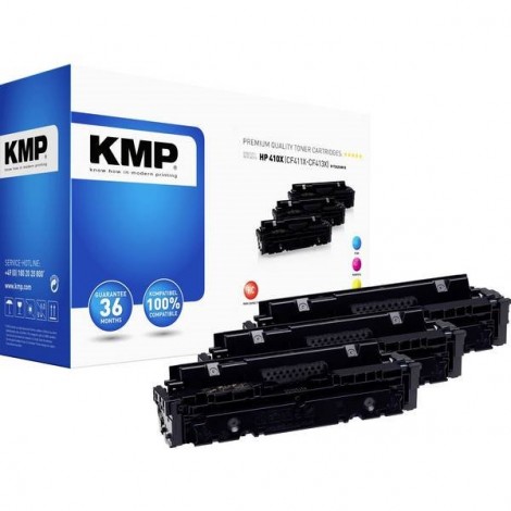 KMP H-T242XCMY Toner Imballo multiplo sostituisce HP HP 410X (CF411X, CF413X, CF412X) Ciano, magenta, giallo 5000 pagine