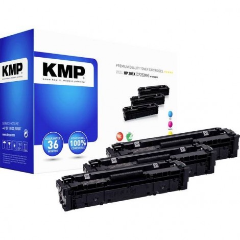 KMP H-T215VX Toner Imballo multiplo sostituisce HP HP 201X (CF401X, CF403X, CF402X) Ciano, magenta, giallo Compatibile