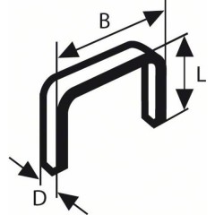 Graffe a filo fine tipo 53 - 11,4 x 0,74 x 14 mm 1000 pz. 1609200368
