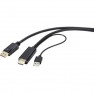 Renkforce HDMI Cavo 2.00 m DisplayPort 1.2 Nero [1x Spina HDMI - 1x Spina DisplayPort]