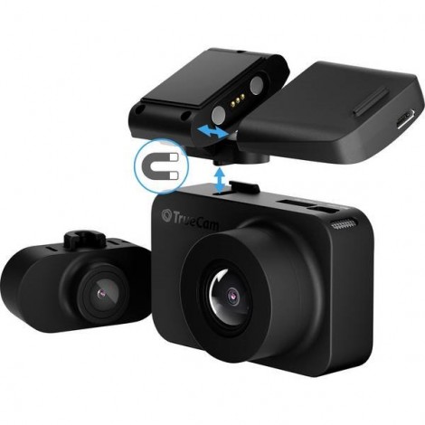 TrueCam M7 Dashcam con GPS Visualizzazione dei dati in video, Dual camera, G-Sensor, WLAN, WDR, Registrazione in loop